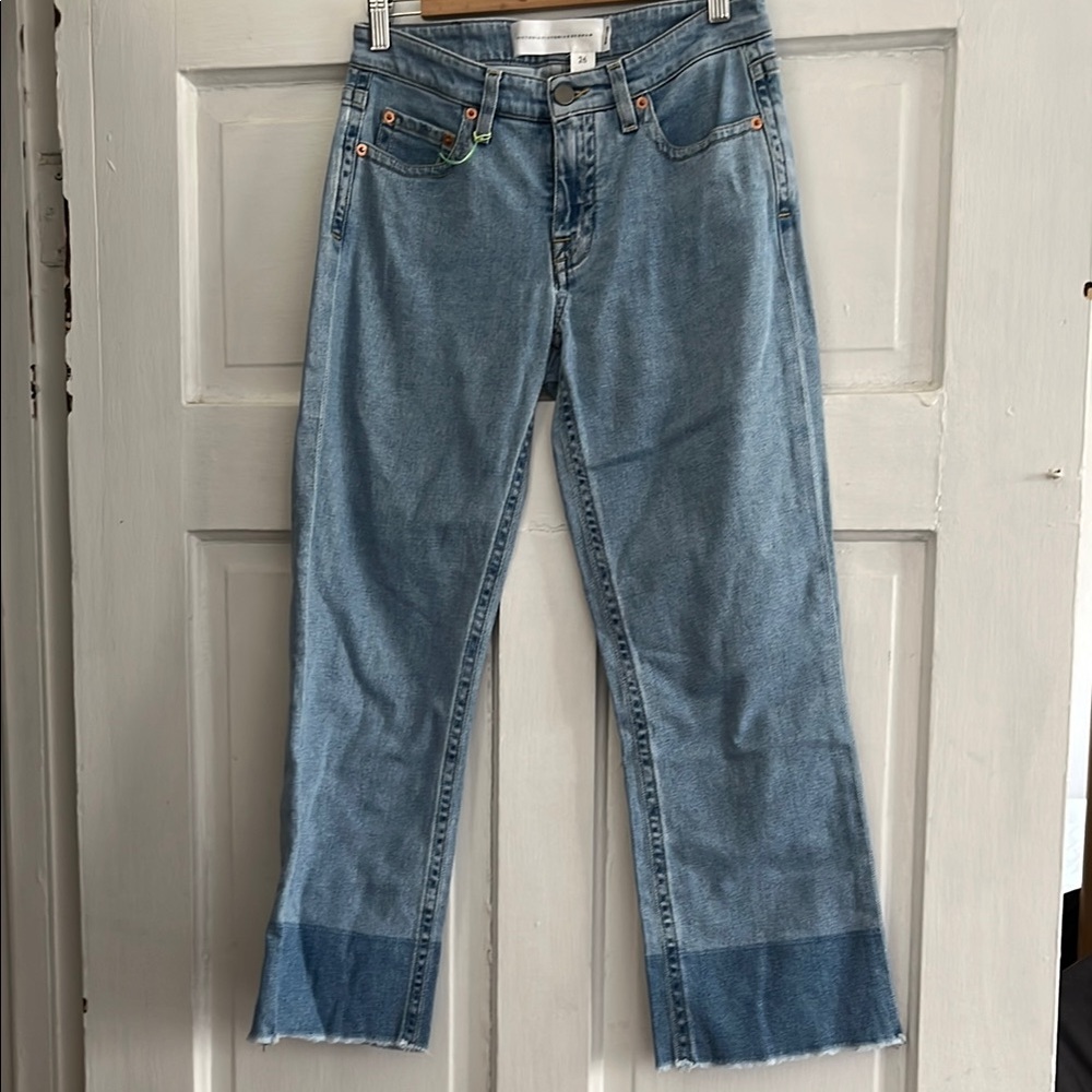 Victoria Beckham Straight Leg Women’s Jeans in Light Blue